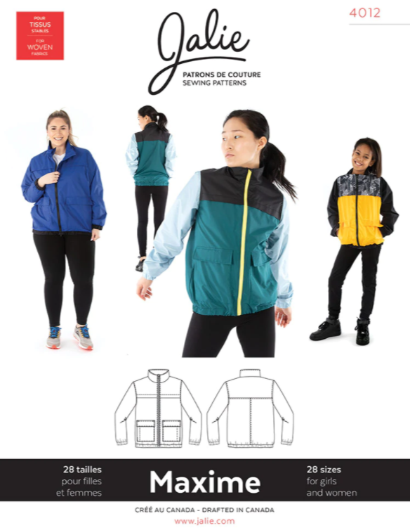 Front cover of Jalie's Maxime, a 3-season jacket pattern